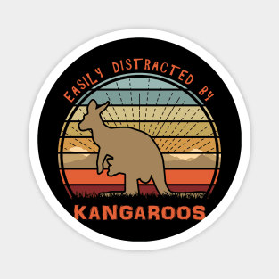 Easily Distracted By Kangaroos Magnet